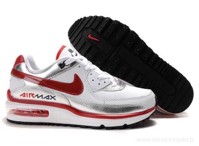 Blanc Rouge Argent Nike Air Max Ltd Chaussures 4fashionable
